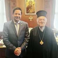 Συνάντηση του Οικουμενικού Πατριάρχη κ. κ. Βαρθολομαίου Α΄ με τον Πρύτανη του ΕΚΠΑ Γεράσιμο Σιάσο