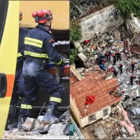 Πυροσβέστες της ΕΜΑΚ αναζητούν αγνοούμενους στα συντρίμμια κτιρίου μετά την έκρηξη στην Αθήνα
