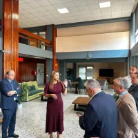 Η υπουργός Παιδείας Σοφία Ζαχαράκη και ο Πρύτανης του ΑΠΘ Κυριάκος Αναστασιάδης