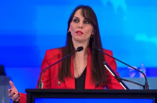 Η υφυπουργός Εσωτερικών Βιβή Χαραλαμπογιάννη
