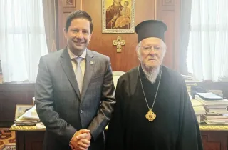 Συνάντηση του Οικουμενικού Πατριάρχη κ. κ. Βαρθολομαίου Α΄ με τον Πρύτανη του ΕΚΠΑ Γεράσιμο Σιάσο