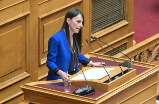 Η υφυπουργός Εσωτερικών Βιβή Χαραλαμπογιάννη