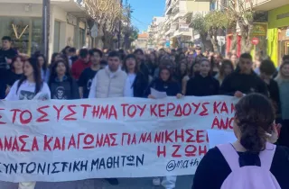 Πορεία της Συντονιστικής Μαθητών στα Χανιά