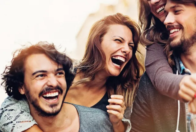 people laughing