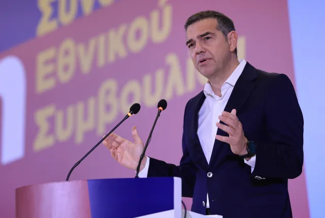 Ο Πρόεδρος της Ελληνικής Αριστερής Συμπαράταξης (ΕΛΑΣ) Αλέξης Τσίπρας