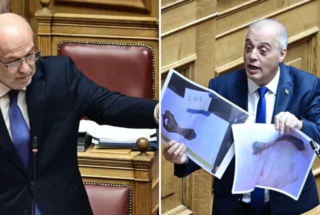 Κόντρα Βελόπουλου Φλωρίδη στη Βουλή για τα οστά από τα Τέμπη που παρουσίασε ο πρόεδρος της Ελληνική Λύσης