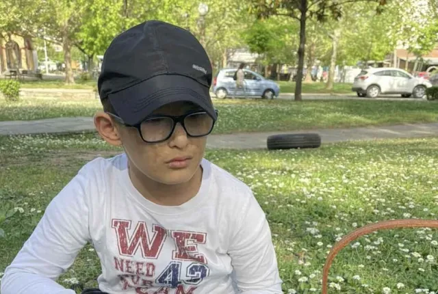 Ο 14χρονος μαθητής Στέφανος στη Λάρισα 