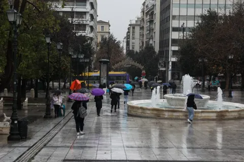 κακοκαιρία στο Σύνταγμα