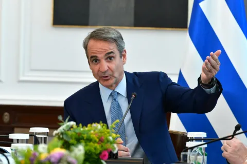Ο πρωθυπουργός Κυριάκος Μητσοτάκης στο υπουργικό συμβούλιο
