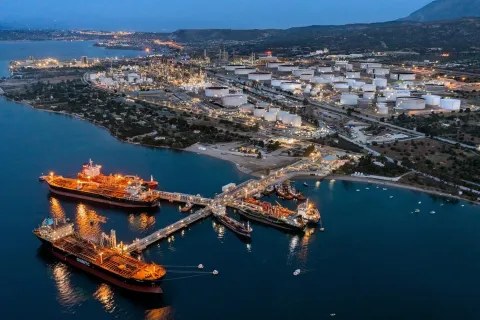 Πανοραμική φωτογραφία από το διυλιστήριο της Motor Oil