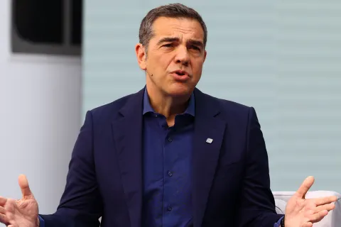 Ο πρόεδρος της Ελληνικής Αριστερής Συμπαράταξης Αλέξης Τσίπρας