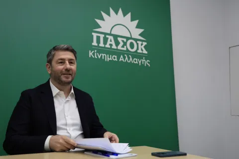 Ο πρόεδρος του ΠΑΣΟΚ Νίκος Ανδρουλάκης