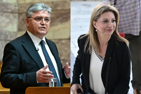 Η Μαρία Καρυστιανού και ο Πρόεδρος της ΝΙΚΗΣ Δημήτρης Νατσιός