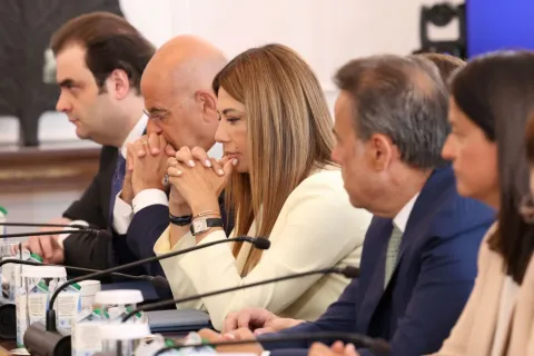 Η υπουργός Παιδείας Σοφία Ζαχαράκη στο Υπουργικό Συμβούλιο