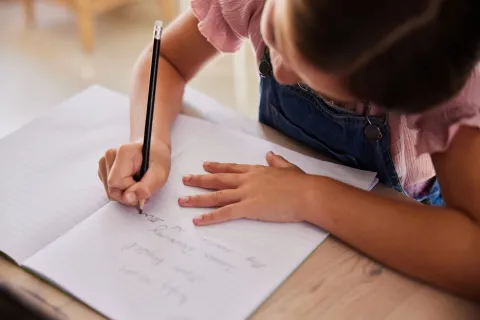 kid writing