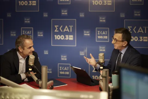 Συνέντευξη του Πρωθυπουργού Κυριάκου Μητσοτάκη στον ραδιοφωνικό σταθμό ΣΚΑΪ 100,3 και στον δημοσιογράφο Άρη Πορτοσάλτε