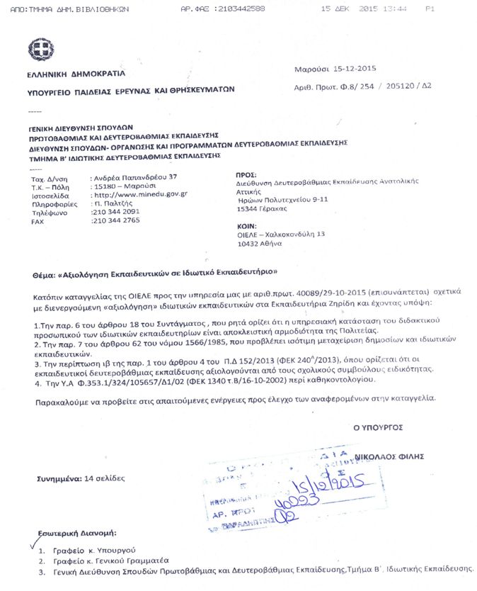 alfavita.gr, αξιολόγηση, αξιολόγηση εκπαιδευτικών, αξιολόγηση εκπαιδευτικών σε ιδιωτικό εκπαιδευτήριο